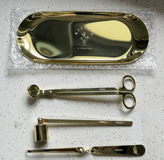 Gold Luxury Candle Accessory Kit