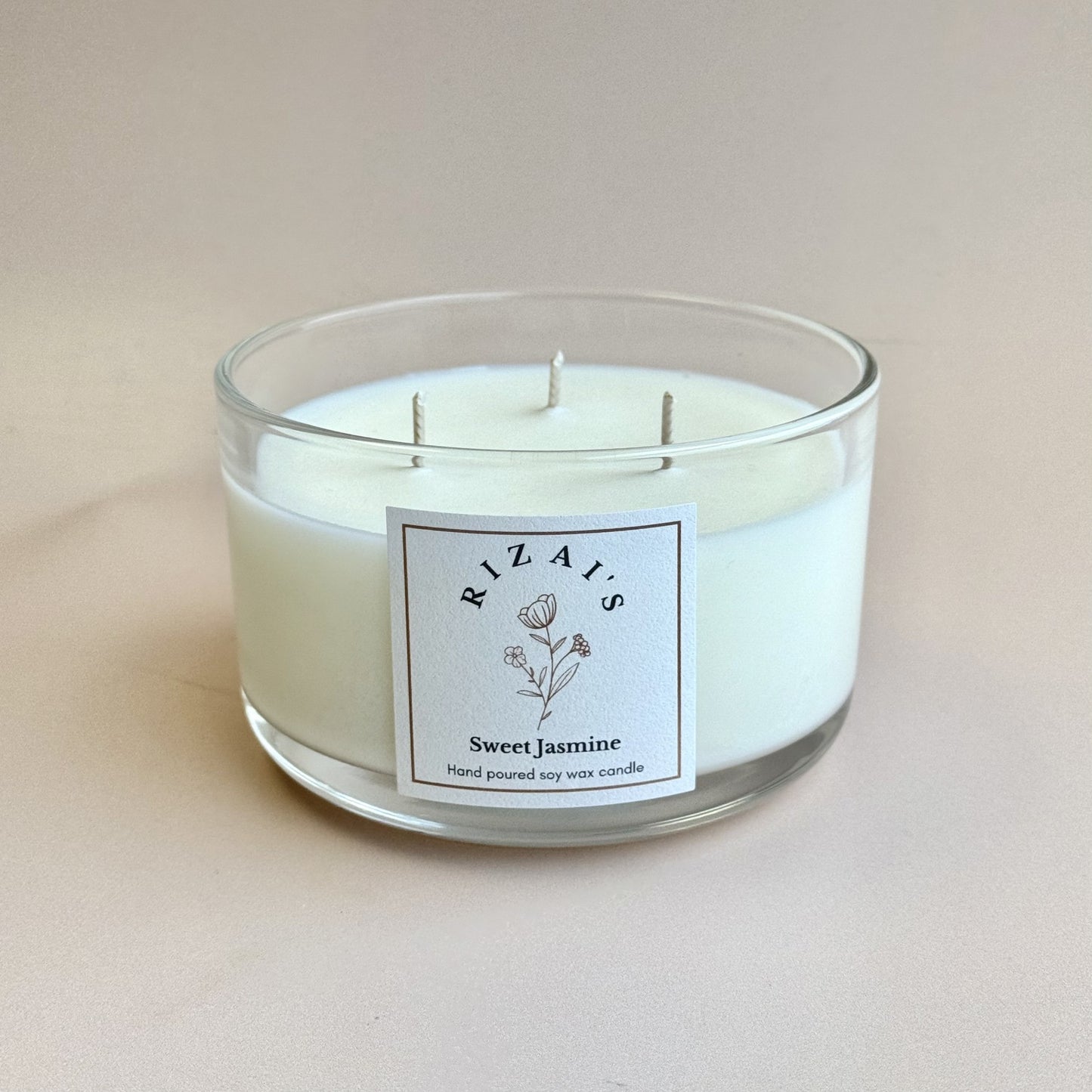 Sweet Jasmine Scented Amber Jar Candle