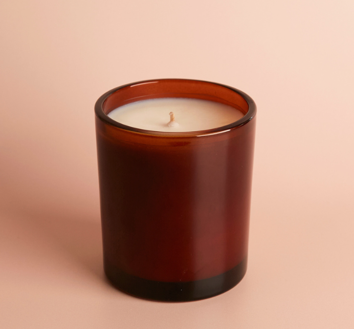 Sweet Jasmine Scented Amber Jar Candle